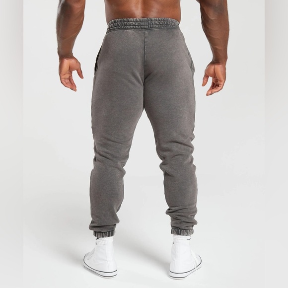 Mens Gymshark Heritage Washed Sweatpants Joggers - Onyx Grey Size Medium - Picture 2 of 9